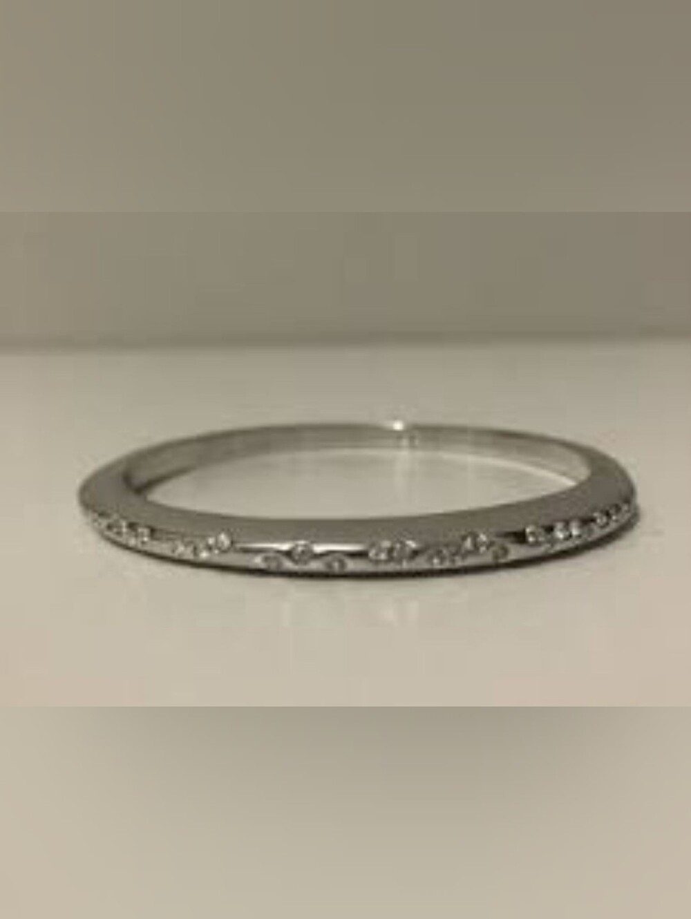 Swarovski Silver Crystal-Accented Bangle Bracelet